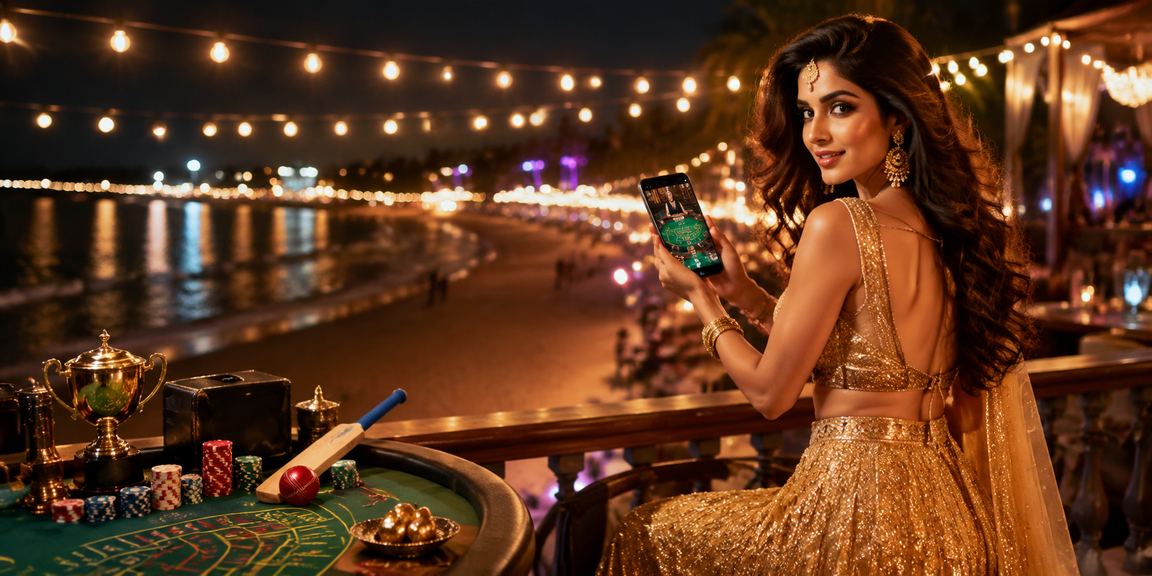 Indian player enjoying live cricket betting on mobile