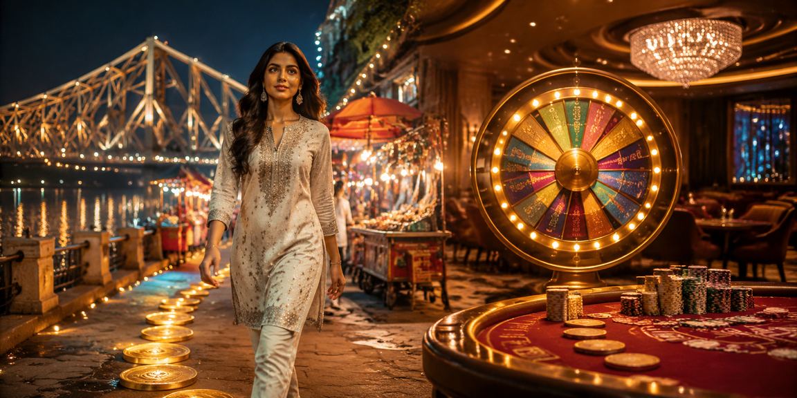 Howrah Bridge and Kolkata casino betting atmosphere